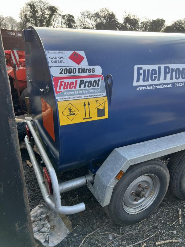Fuel Proof 2000L fuel bowser for Sale JW & TJ Pearce Ltd